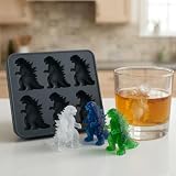 Dinosaur Silicone Mold, Ice Cube Mold, Dinosaur Ice Cube Tray With Fun Shapes For Creative Drinks, Reusable Ice Cube Trays For Beverages (Black)