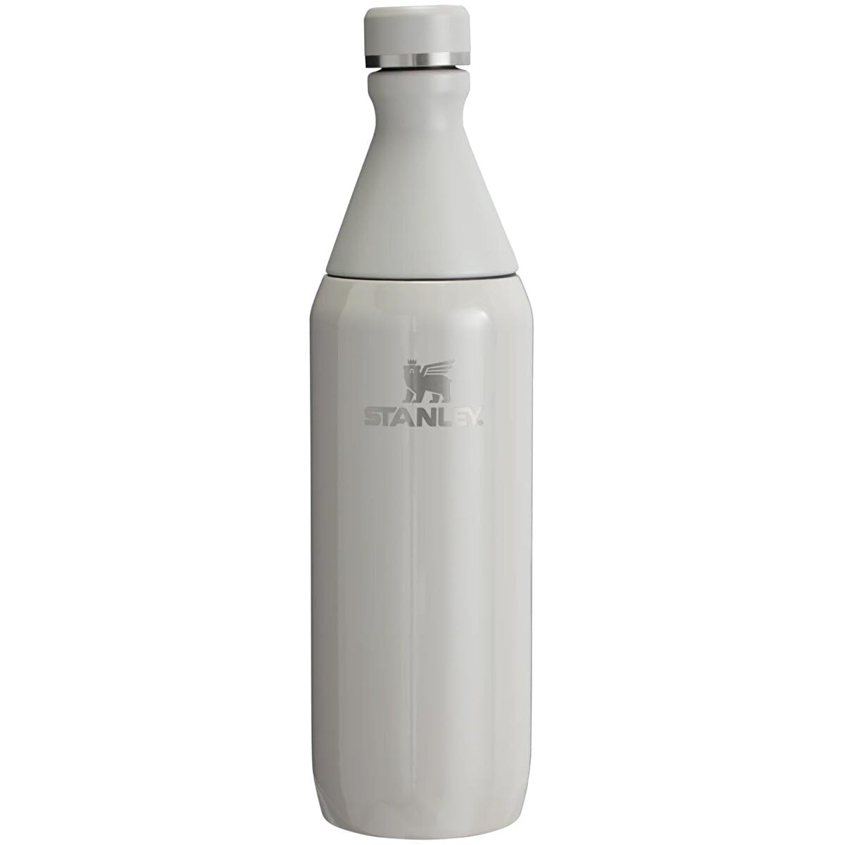 Stanley 1913 The All Day Slim Butelka na Wodę 0.6L - Ash | Zimny przez 6 godzin - Mrożony przez 11 godzin - Stal nierdzewna z recyklingu wolna od BPA - Szczelny - Można myć w zmywarce