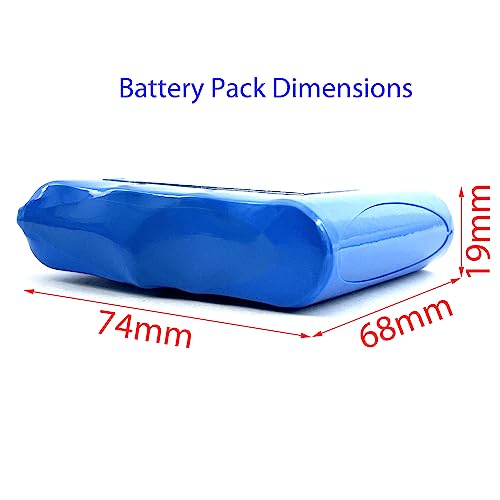 Image of MAENT 7.4V 18650 Lithium ion Rechargeable Battery 2S2P 2 Wire 5264 POS 8.4V for Electronics Toys Lighting Equipment POS Swipe Machine - 3C Rated (3 Pin POS Connector, 6000 mah)