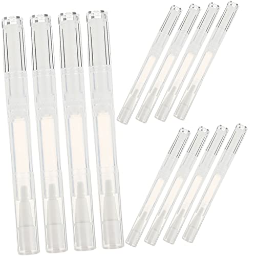 Baluue 12pezzi Pennina Per Olio Per Unghie Vuota Contenitore Trasparente Per Cosmetici Applicatore Pennello Portatile Tubetto Vuoto Per Trucco Per Unghie Accessori Per Manicure Pennina Di