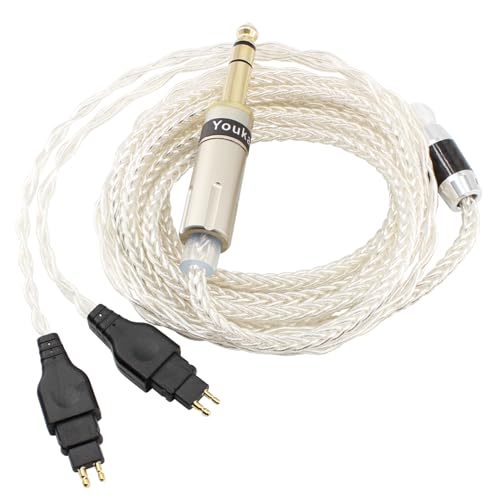 Cable de audio Jack 6.35 mm compatible con Sennheiser 1.5m miniatura 1