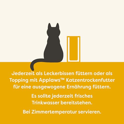 Applaws 100% natürlicher, getreidefreier, cremiger, leckbarer Snack für Katzen und Kätzchen, 32 x 15g Sachets
