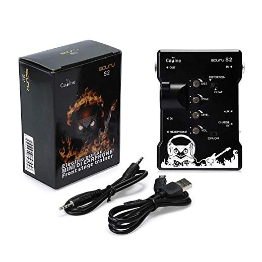 Asmuse Mini Auriculares Amp Headphone Amplificador de Guitarra Eléctrica Digital Distorsión Efecto con Mini DI y Mixer Enchufe para Guitarra Española Eléctrica Acústica Clásica Folk Bajo Instrumento