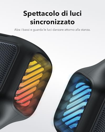 Soundcore Cassa Bluetooth Portatile Boom 2, 80W Booming Sound con Subwoofer e BassUp 2.0, 24H, IPX7, Luce LED, USB-C, EQ Personalizzato, per Esterni, Campeggio Spiaggia e Giardino - Immagine 3