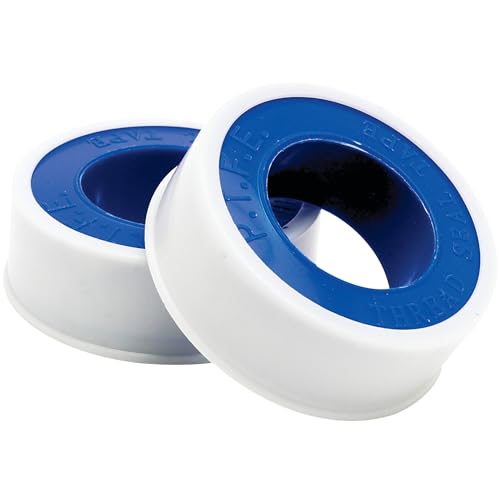 Performance Tool 1137 Thread Seal Tape for Plumbing & Electrical Use - Seals Metal and Plastic Threads, 1/2 x 0.075mm x 260-Inches