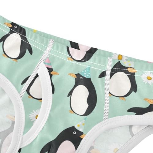 Wusikd Penguins Boys' Underwear Cotton Daisy Boys Briefs Soft Toddler Underwear 2T4
