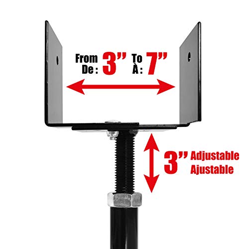 Pylex 12098 33/66 Extendable Deck Support, Black #TOP3