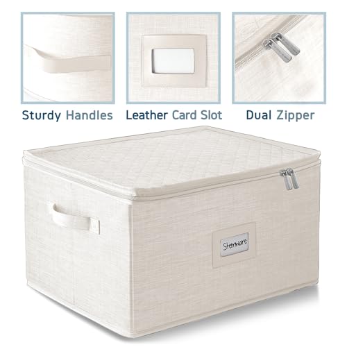 Image of Hearth & Harbor Wine Glass Storage Box with Dividers, Stemware Storage