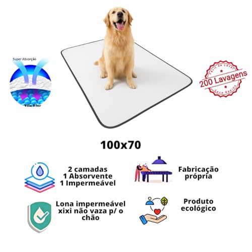 Tapete higiênico lavável premium Extra Grande - Alta absorção