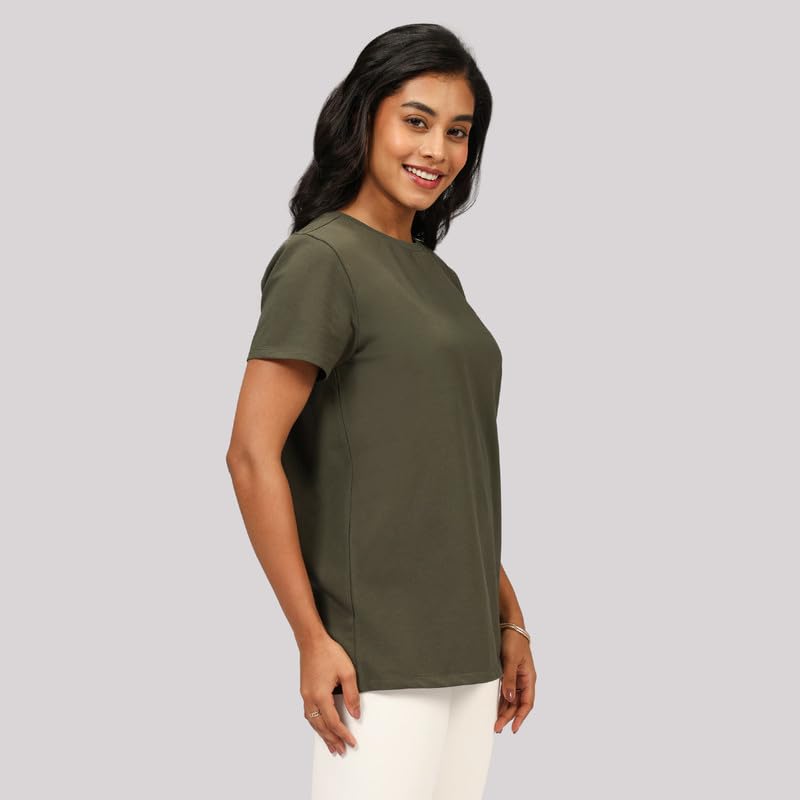 Image of BlissClub Women The Last Tee - Boyfriend tee | Women's t-Shirt | Sleeves | Hip Covering | Cotton Tee