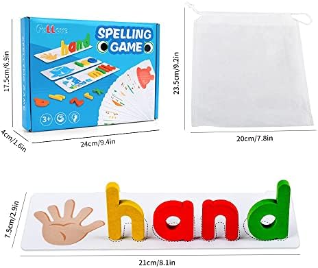 Toddlers Preschool Learning Toys for Girls Boys Age 3 4, Kid Alphabet Spell Educational Game Toy for 3-4 Year Old Girl Boy Baby Birthday Gift Kindergarten Sight Word Letter Puzzle Toys for Girl Boy 7 41NbvWcPiWL. AC