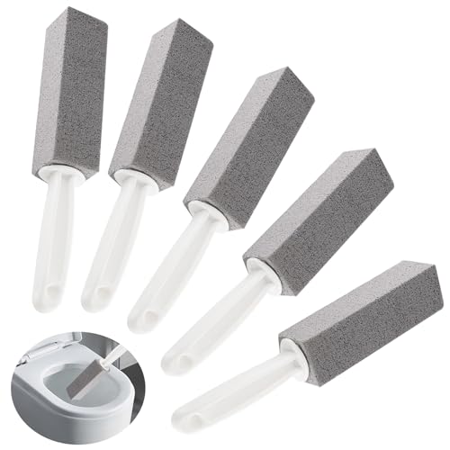 YFLeomry Pumice Stone Toilet Cleaner with 5 Handles, Cleaning Stone for Toilet, Bathroom, Sink, Urine Stone Remover, Pumie Stick Foot Care Callus Pack of 5 YFLeomry Pumice Stone Toilet Cleaner with 5 Handles, Cleaning Stone for Toilet, Bathroom, Sink, Urine Stone Remover, Pumie Stick Foot Care Callus Pack of 5