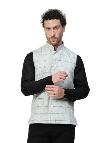 Image of Vastraa Fusion Men's Pure Wool Export-Quality Indian Traditional Nehru Jacket /Woolen Jacket For Men