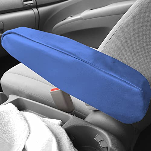 Image of FH Group Premium Faux Leather Armrest Cover Semi-Universal Fit, One Pair, Set of 2 Blue