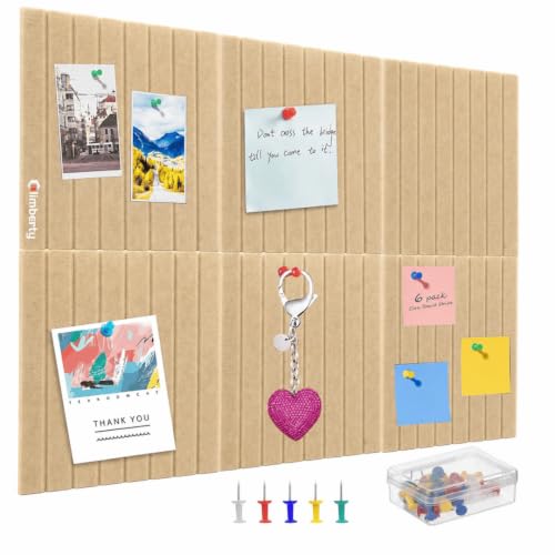 Image of QUIET CANVAS Acoustic Wall Slat Pinboard, 1x1ft, Pack 6, 50 PushPins Sand