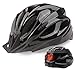 Casco de Bicicleta, Shinmax Casco de Ciclismo Certificación CE Casco MTB Hombre Mujer con Luz Trasera LED de 3 Modos Visera Desmontable Cascos Montaña Ajustable Ultraligero Casco Bici 56-62cm