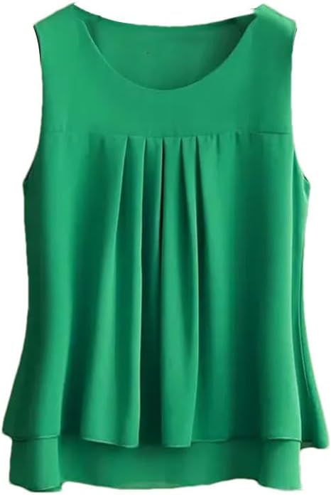 Women's Chiffon Sleeveless Slim Shirt