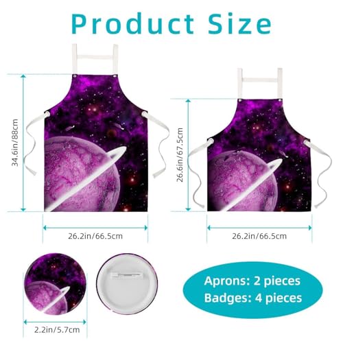 Tablier de cuisine univers et galaxie pour protéger vos vêtements en pâtisserie