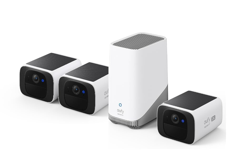 Amazon.com: eufy Security S220 SoloCam 3-Cam Pack with Homebase 3