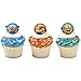 DecoPac Minions Cupcake Rings, 24 Despicable Me™ Cupcake Decorations, Phil, Carl and Bob - 24 Pack