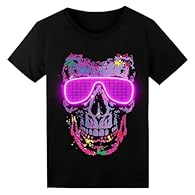 Absolute Showstopper: Step into the spotlight with this sound activated t-shirt that glows in sync with music. Perfect for raves, discos, concerts, or even a night out on the street, this glow in the dark shirt makes sure all eyes are on you—lighting...
