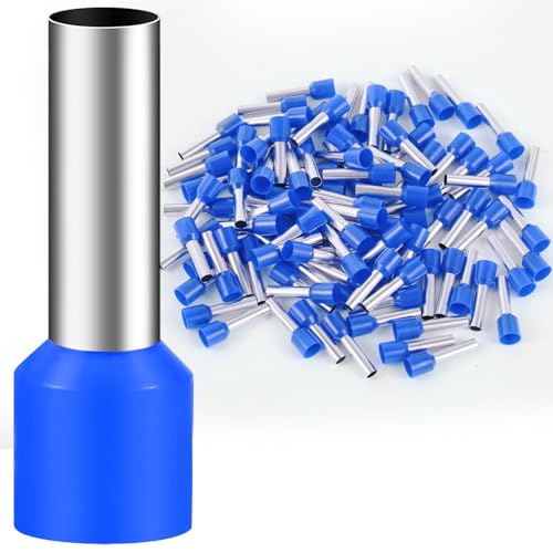 100 piezas de manguitos de conexión de conductor de 16 mm² de 18 mm de largo, accesorio de cable de PVC parcialmente aislado de cobre estañado (16 mm²x18 mm)