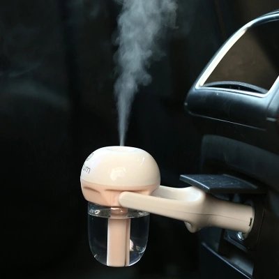 YONGYAO Purificador de Aire de humidificación Coche Aroma AromaLa Terapia difusor de aceites dc12v Filtro de Aire negativeion-Rosado