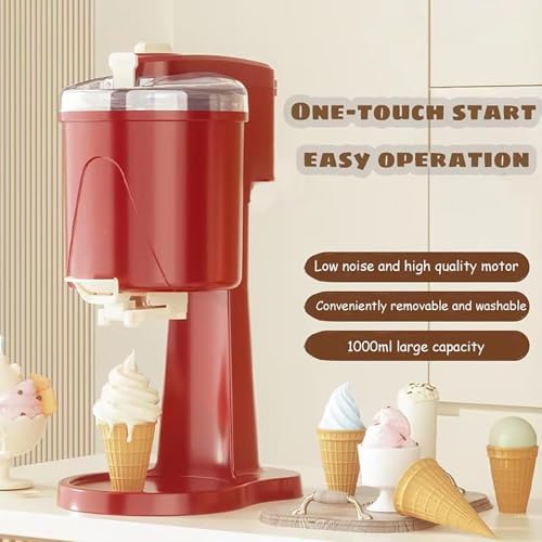 Selbstgemachte Eismaschine mit automatischem Rühren, tragbare Mini-Softeismaschinen, DIY-Küchenfrucht-Softeismaschine, Joghurt-Sorbet-Eiscreme-Werkzeug, for Zapfen, Eisbecher, Schneebecher – Bild 3