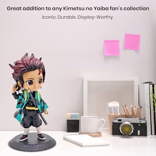 Image of Demon Slayer Kimetsu No Yaiba Tanjiro 6 inch Action Figure | Durable Lightweight PVC Anime Collectibles | Attractive Collectible Figurine for Home Decor, Office Desk & Study Table (Tanjiro)