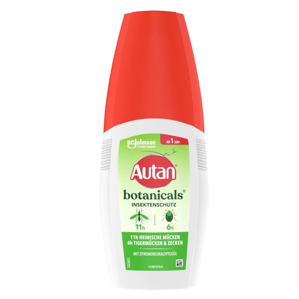 Autan Botanicals Pumpspray Insektenschutz, natürlicher Wirkstoff aus Zitronen Eukalyptus-Öl, Travel Essentials, 1er Pack (1 x 100 ml)