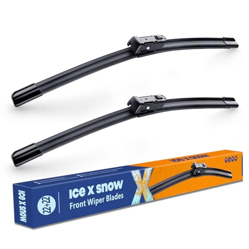 Image of 22 inch+22 inch Wiper Blades Replacement for Chevy Silverado /GMC Sierra 2014 2015 2016 2017 2018 (Set of 2) Quiet and Durable Stable All-Season Windshield Wiper Blades
