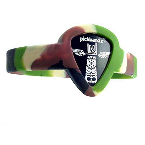 Pickbandz Wristband Silicone Pick Holder in Stealth Camo - Adult (M to L) Size