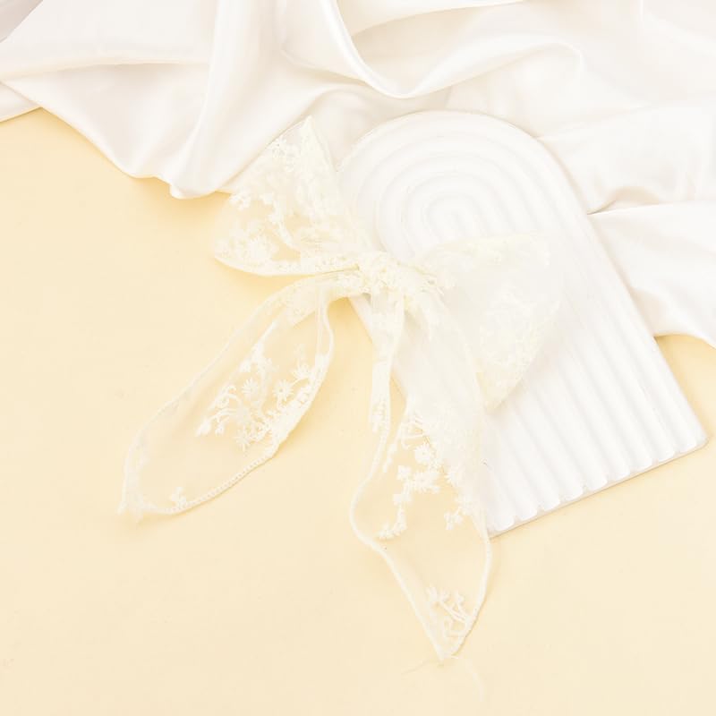 Miniatura 5 de Pinzas para el cabello con lazo de encaje blanco, lazos para el cabello para mujeres y niñas, pinzas para el pelo, pinzas para el cabello para