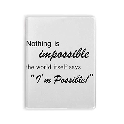 Carnet de notes Impossible Possible haut de gamme à couverture souple et papier velouté