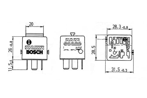 Bosch 0332019456 Normal Open Mini Relays - 4 Pins, 12 V, 30 A #TOP1
