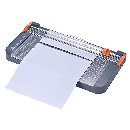 Prachit A4 Size Portable Paper Trimmer Cutter - Paper Sheet Cutter Notebook Photos Cutting Mat with Ruler for Home Office - Multi Functional Craft Paper Cutter with Built in Stationery Storage Box