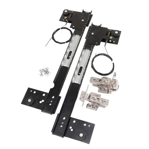 Full-Extension Drawer Slides Cabinet Side Hidden Slide Rail Wardrobe Folding Telescopic Plug-in Storage Swing Door Furniture Hardware Set(350mm)