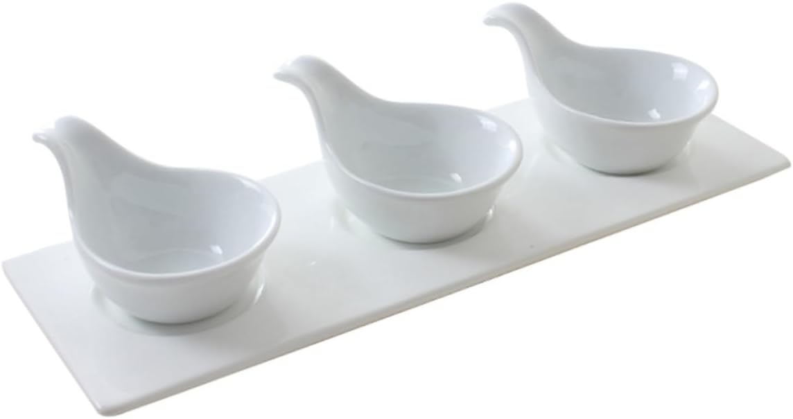 1set Serving Dishes Set Caviar Spoons Mora Ceramics Safe Easy to Clean for Charcuterie