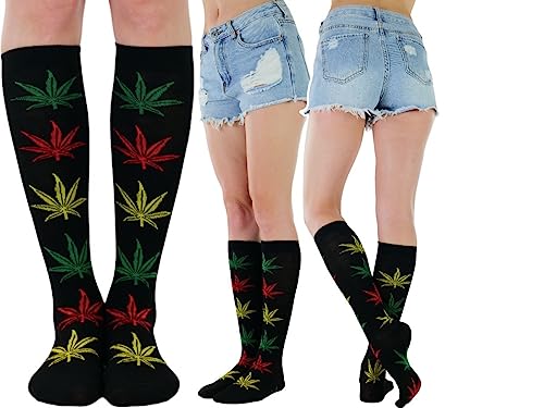 Image of ToBeInStyle Women's Colorful Patterned Design Knee High Socks