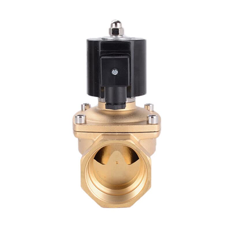 TopHomer Electrovanne Electrique DN25 1 Pouces pour AC Direct AC220V -5-150 °C Laiton Fermé Pratique
