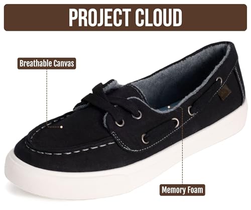 Image of Project Cloud Canvas Sneakers for Women - Memory Foam Slip On Shoes Women Footwear - Lightweight and Non Slip Fashion Sneakers (Seasalt)