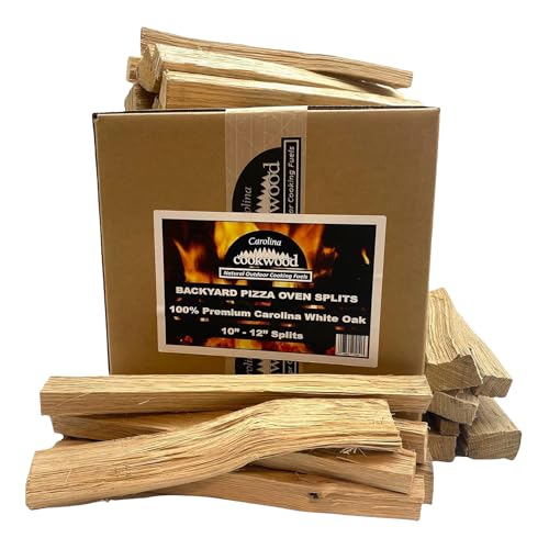 Carolina Cookwood Pizza Oven Wood 12 Inch Naturally Cured White Oak Splits Cooking Wood for Free Standing Ovens 1650 Cubic Inches