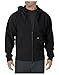 Dickies Men's Midweight Fleece Full Zip Hooded Sweatshirt,Black,Large/Regular