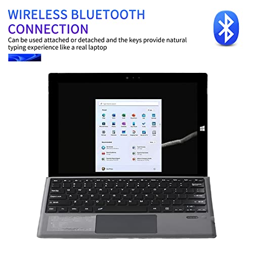 Gracemind 1089A Bluetooth 5.3 Wireless Magnetic Keyboard With Touchpad For Microsoft Surface Pro 4/5/6/7/7+ Portable Tablet Flip Stand Built In Battery Type C Charging Keyboard thumb #5