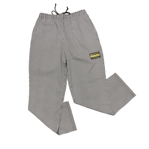A-to-Z Supply CP203HDXL Chef Regalia Relaxed Fit Chef Pants, x-Large, 65/35 Poly/Cotton, Houndstooth
