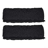 Rollstuhl-Armlehnenkissen mit weichem Samt zur Druckreduzierung und Komfort bei längerem Gebrauch mit einfacher Wartung und lang anhaltender Unterstützung (schwarz)