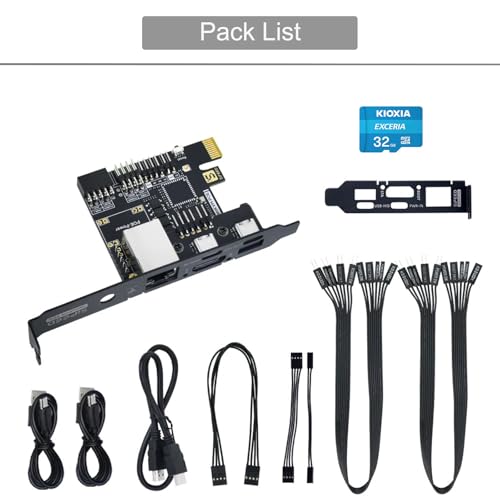 youyeetoo Sipeed NanoKVM Mini Remote Control Operations Maintenance Server, 1TOPS NPU 1GHz C906 RISC-V Linux Single Board Computer (PCIE Version) (Basic-Kit)