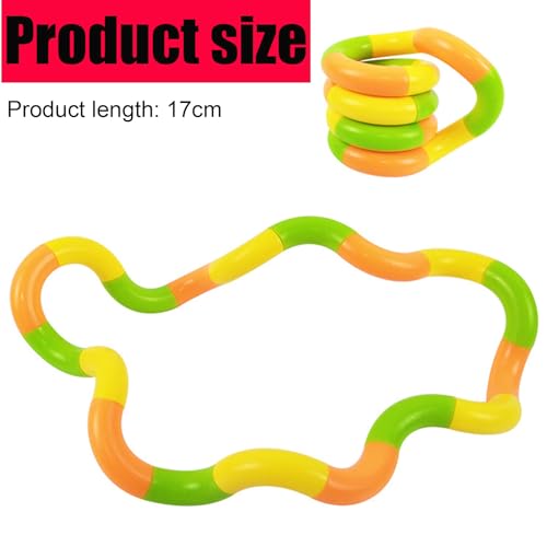 BAIYSFFG Tangle Fidget Toy 7 PCS Twisty Fidget Toy Stress Relief Stim Silent for Kids and Adults, Multi-colord, Small - Image 2