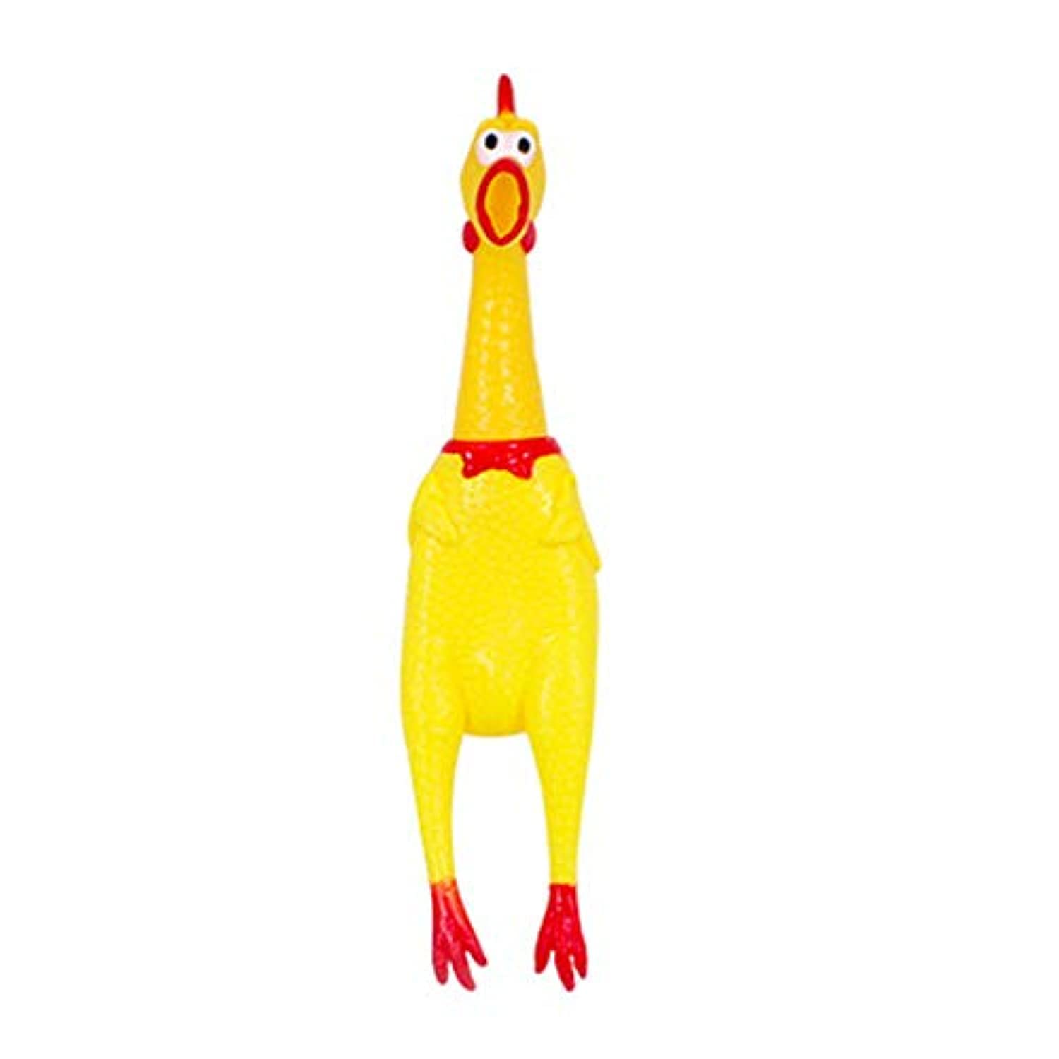 Squeeze Shrilling Screaming Chicken Squawking Chicken Fun Dog Toy 17cm S Size