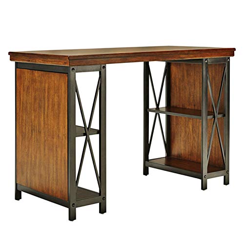 SXZenSpace Escritorio RENRUIRUI - Escritorio de Estilo Retro campestre para Oficina en casa, Tablero de Pino, Estructura de Tubo de Acero, 120x60x75cm. Se Puede Personalizar.